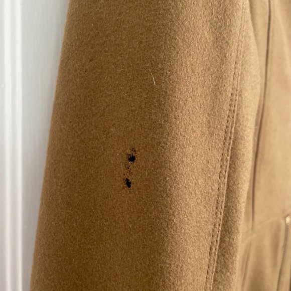 Burberry London Wool Brown Jacket w/ Shearling Collar US10 - Picture 8 of 10